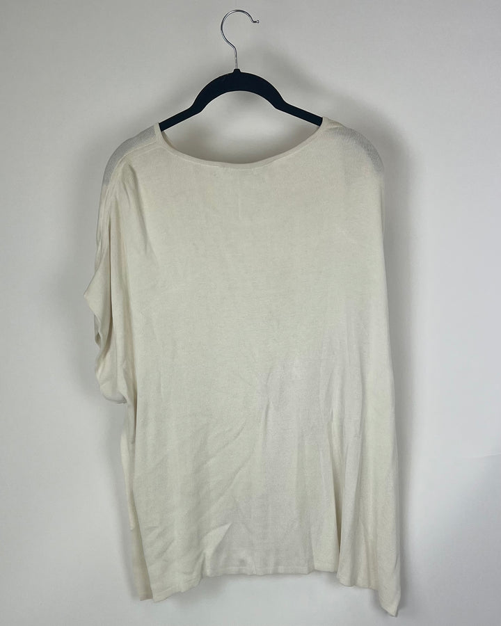 White Sleeveless Sweater - Size 4/6