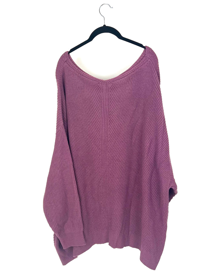 Mauve Knit Sweater - 4X