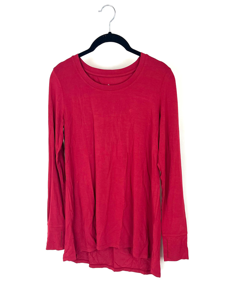 Red Long Sleeve Top - Small