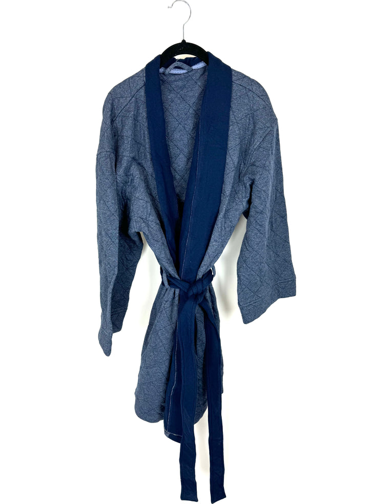 Blue Quilted Robe - 6/8