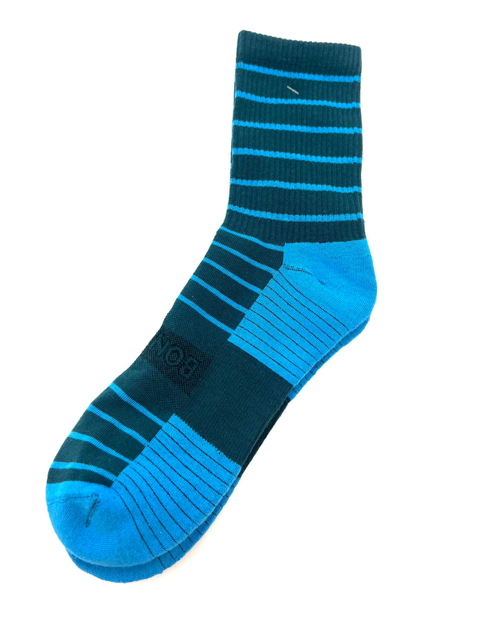 MENS Green and Blue Striped Socks - One Size Fits Most