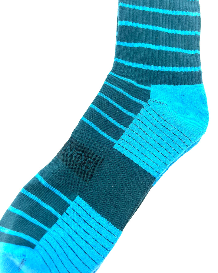 MENS Green and Blue Striped Socks - One Size Fits Most