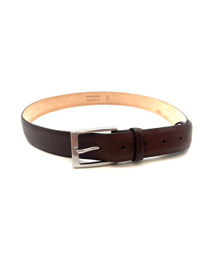 MENS Dark Brown Leather Belt - Size 34