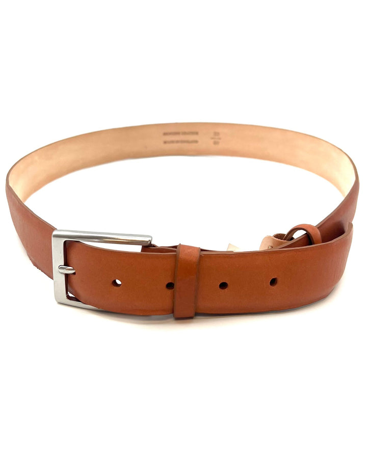 MENS Light Brown Leather Belt - 32" Waist