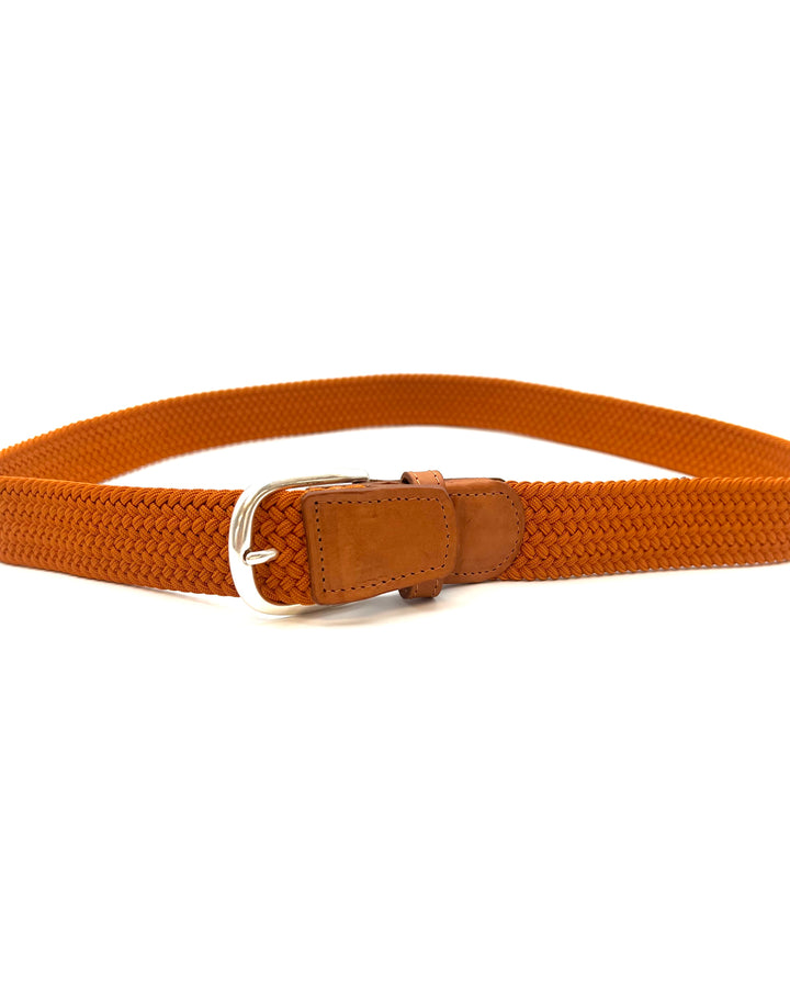 MENS Burnt Orange Braided Belt - Size 34