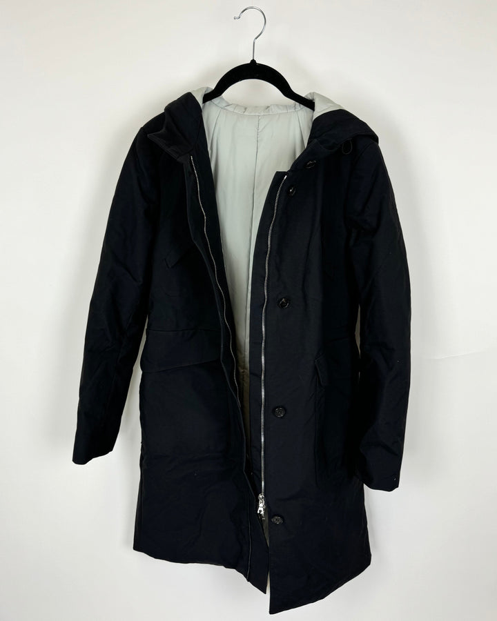 Black Winter Coat - Size 0/2