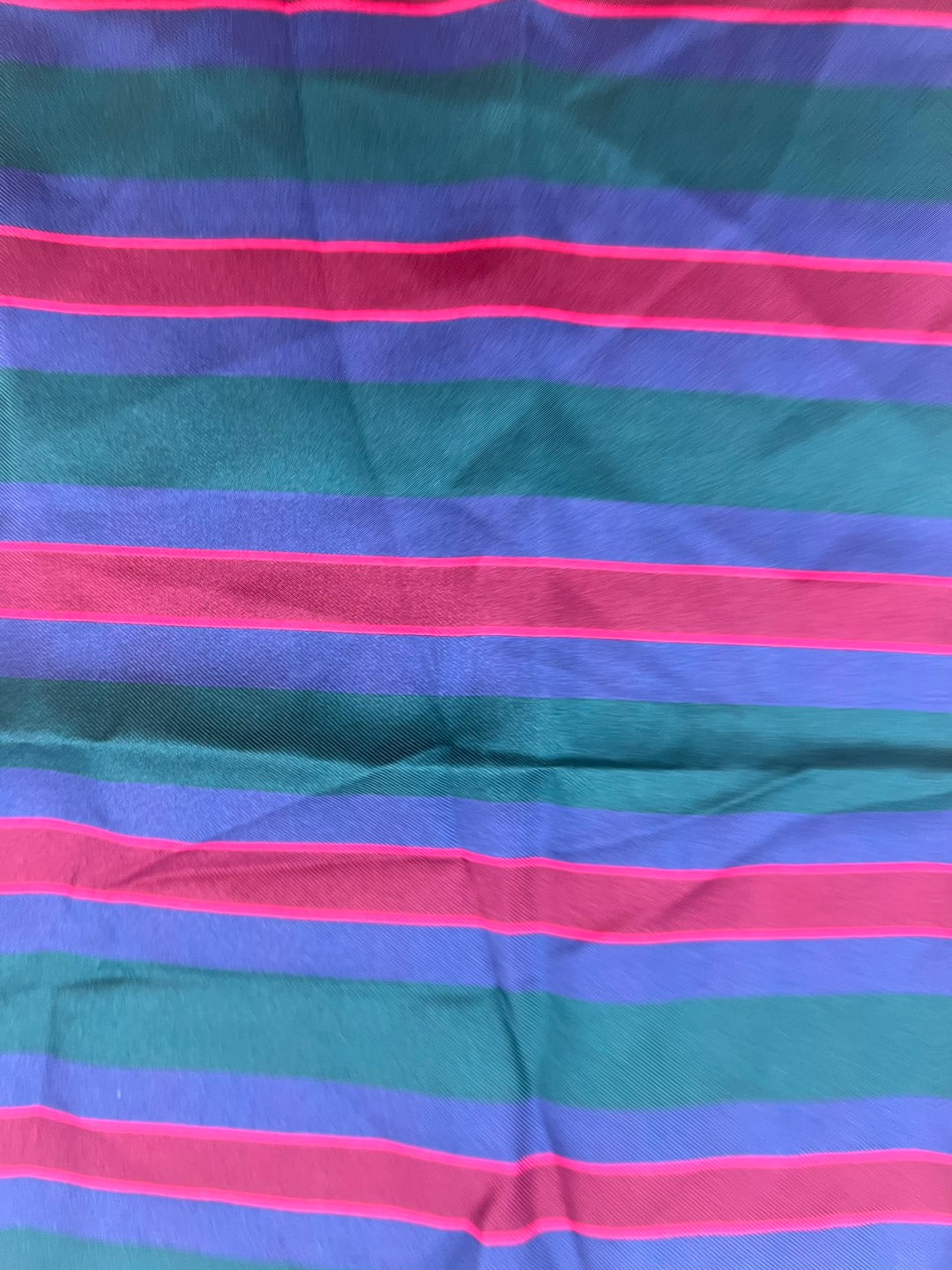 MENS Green, Blue, and Magenta Striped Pocket Square