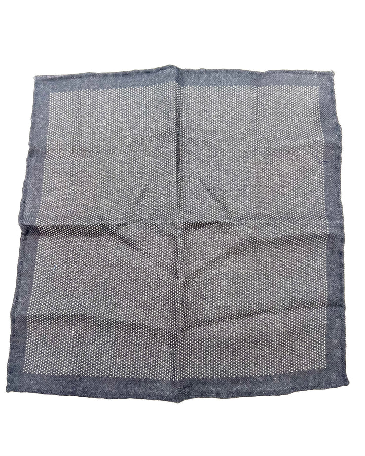 MENS Dark and Light Grey Polka Dot Pocket Square