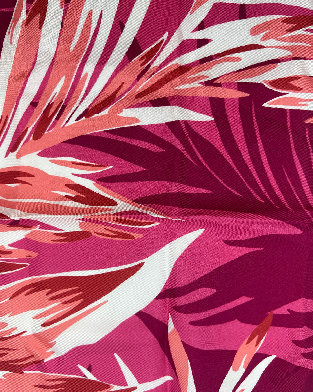 MENS Magenta and Peach Leaf Pocket Square