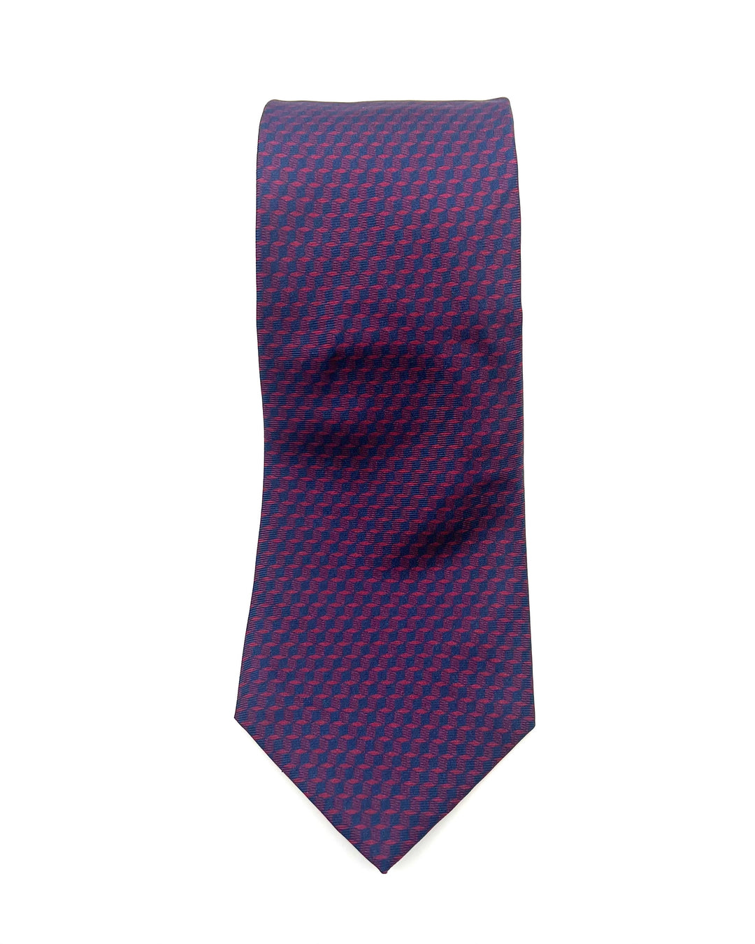 MENS Burgundy and Navy Blue Tie