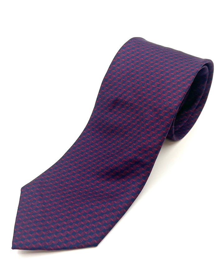 MENS Burgundy and Navy Blue Tie