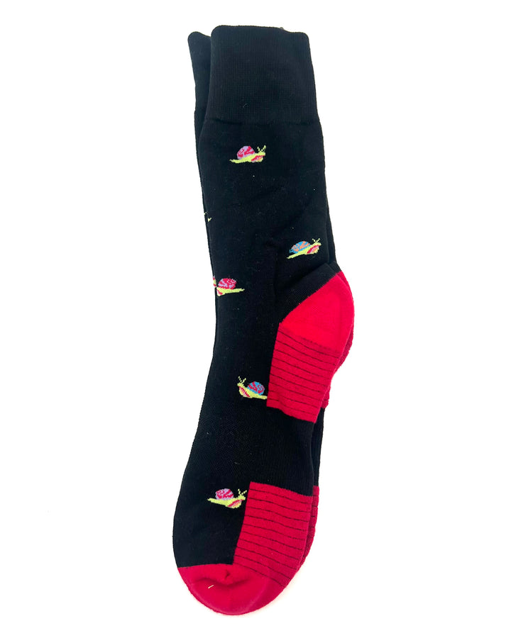 MENS Snail Pattern Crew Socks - One Size Fits Most