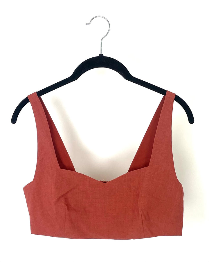 Burnt Orange Crop Top - Medium