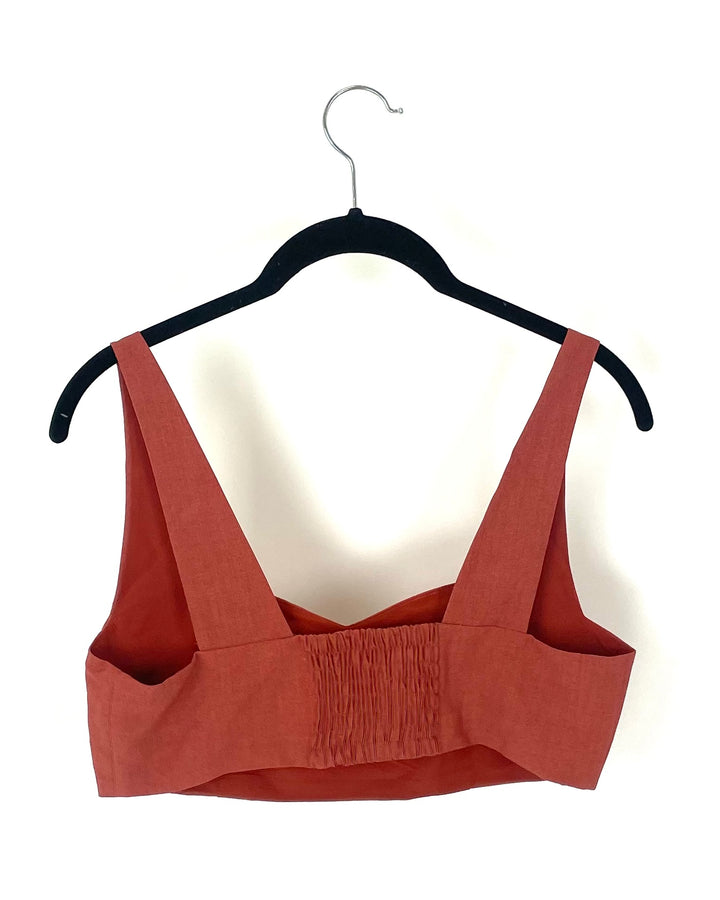 Burnt Orange Crop Top - Medium