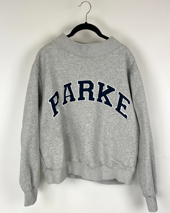 Gray Mock Neck Sweatshirt - Small/Medium