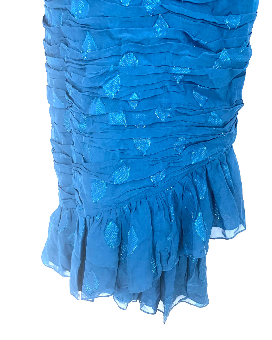 Cerulean Blue Off-the-Shoulder Cocktail Dress - Size 2/4