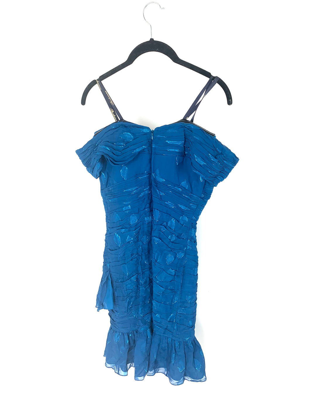 Cerulean Blue Off-the-Shoulder Cocktail Dress - Size 2/4