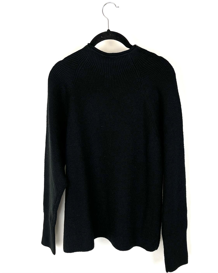 Black Mock-Neck Sweater - Medium