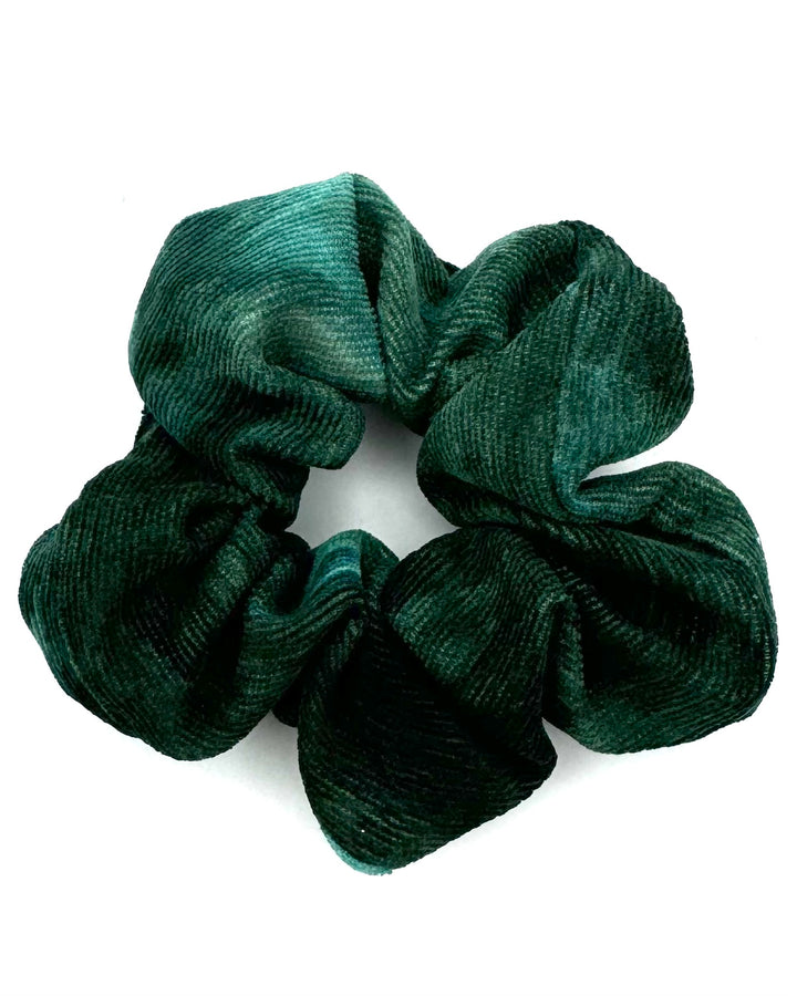 Green Marbled Velvet Scrunchie