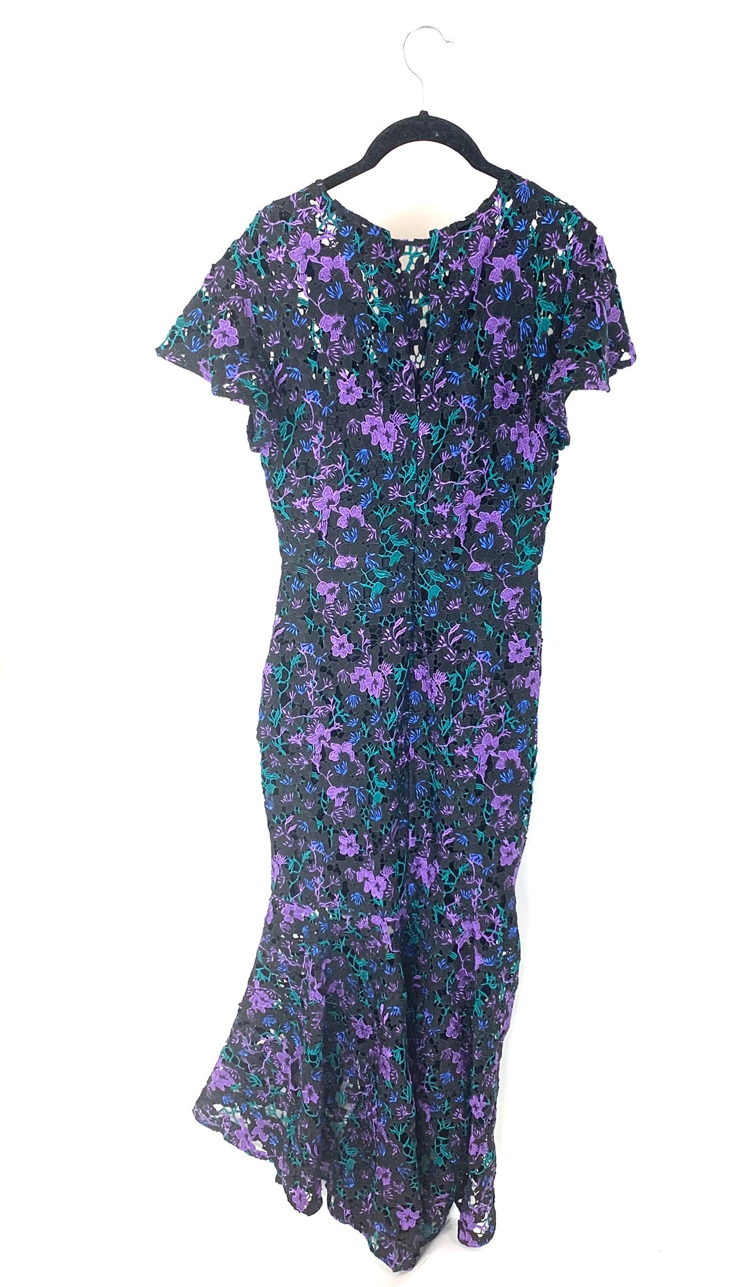 Floral Mermaid Style Lace Gown - Size 4