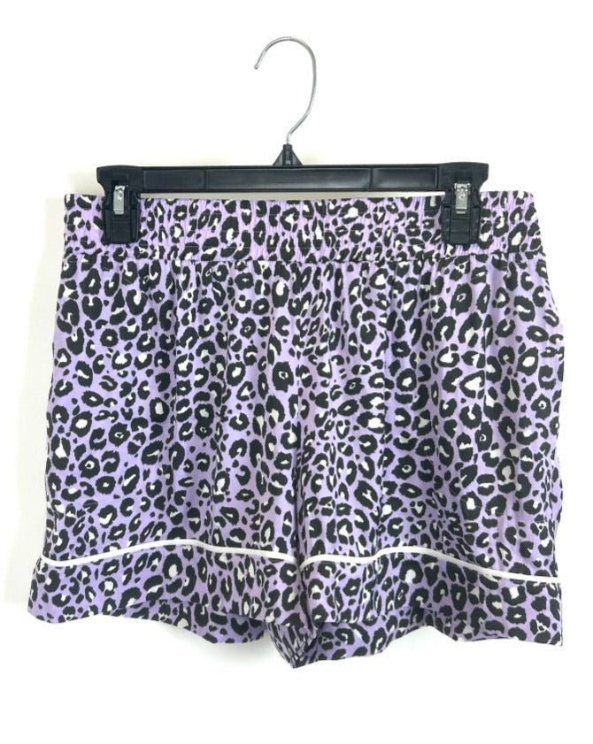 Purple Cheetah Print Sleep Shorts - Size 2/4