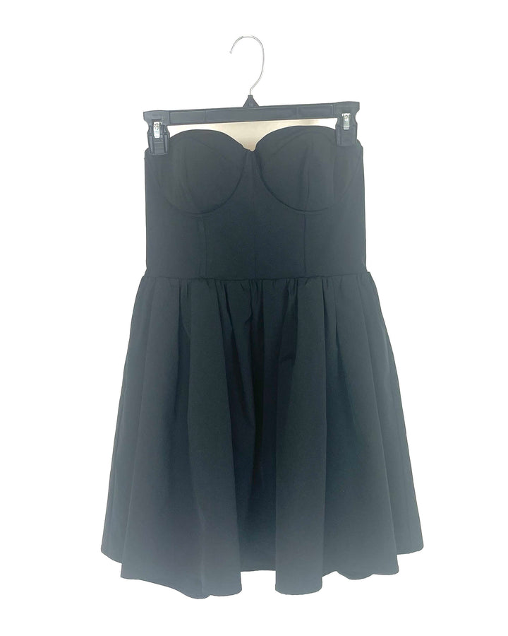 Black Strapless Mini Dress - Size 2/4