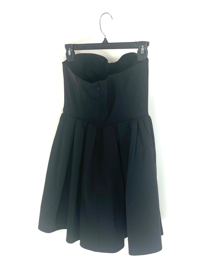 Black Strapless Mini Dress - Size 2/4