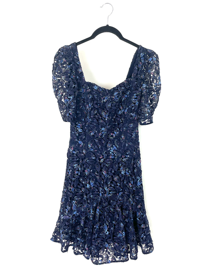 Navy Blue Lace Dress - Size 4