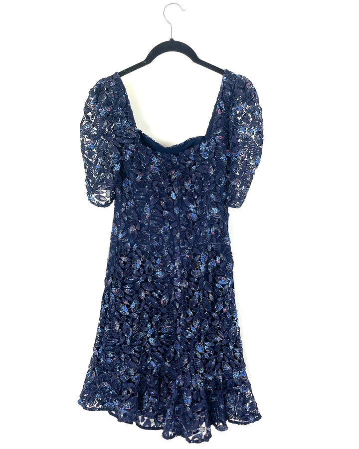 Navy Blue Lace Dress - Size 4