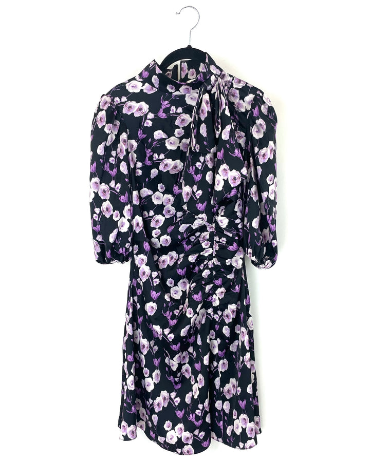 Purple Floral Dress - Size 4