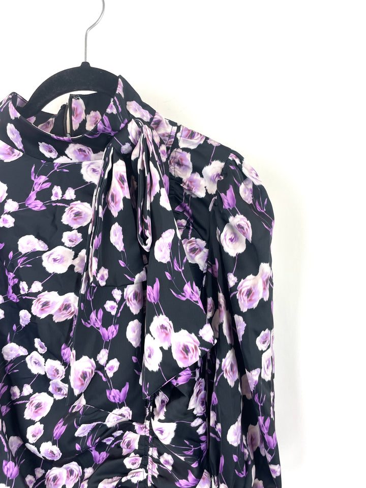 Purple Floral Dress - Size 4