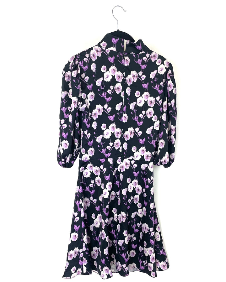 Purple Floral Dress - Size 4