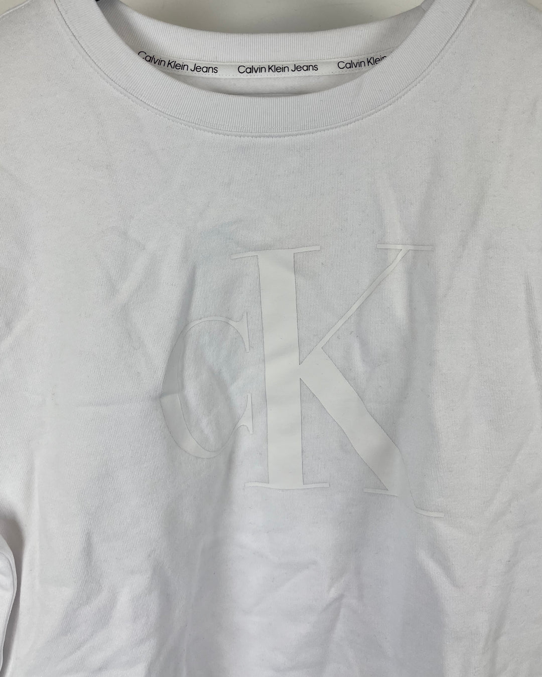 White on White Logo Crewneck - Small