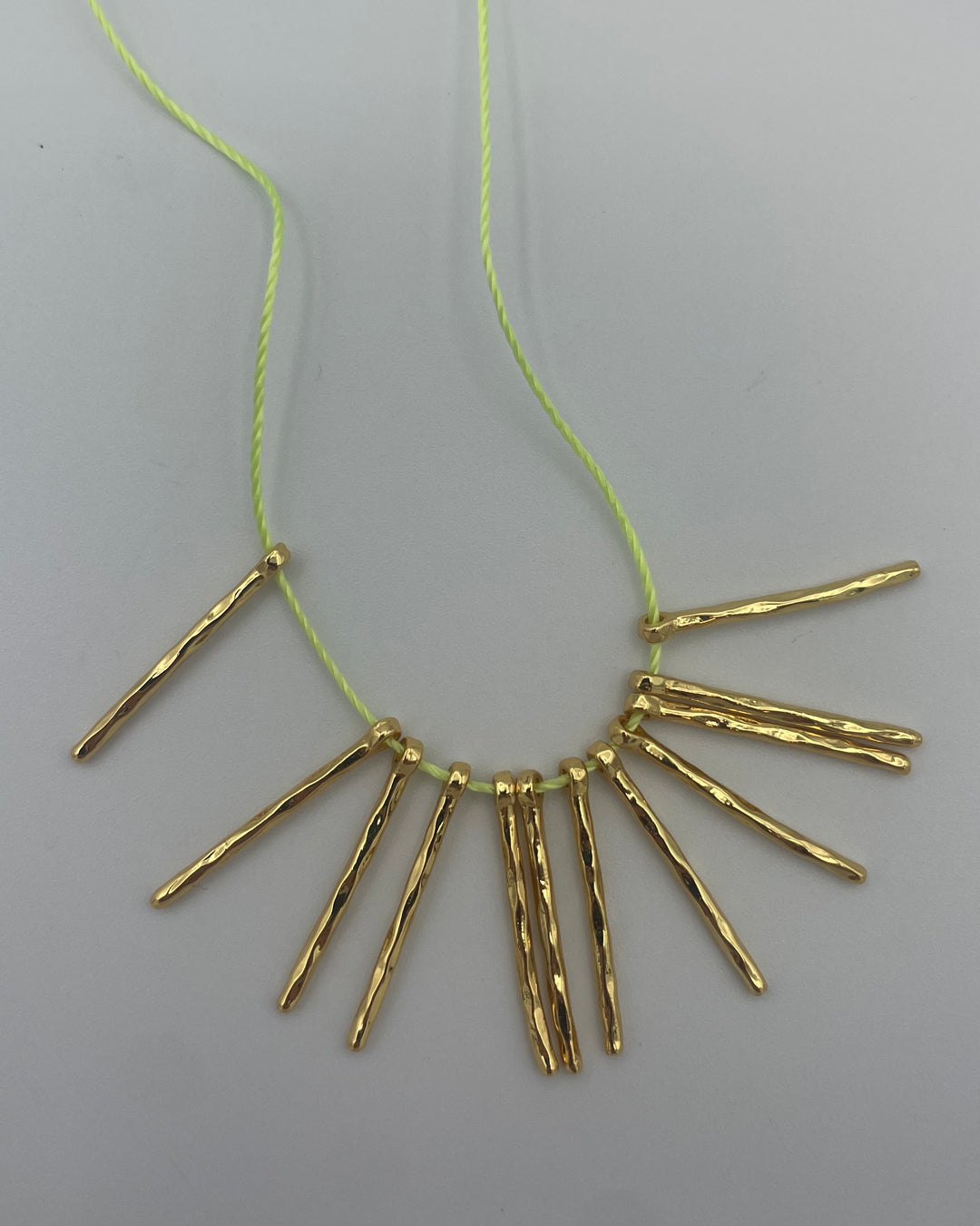 Gorjana Green String Necklace With Tassel Detail