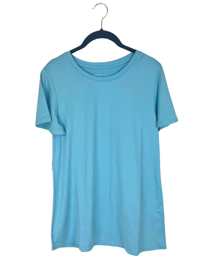 Light Blue Short Sleeve T-Shirt - Size 4/6 and 6/8