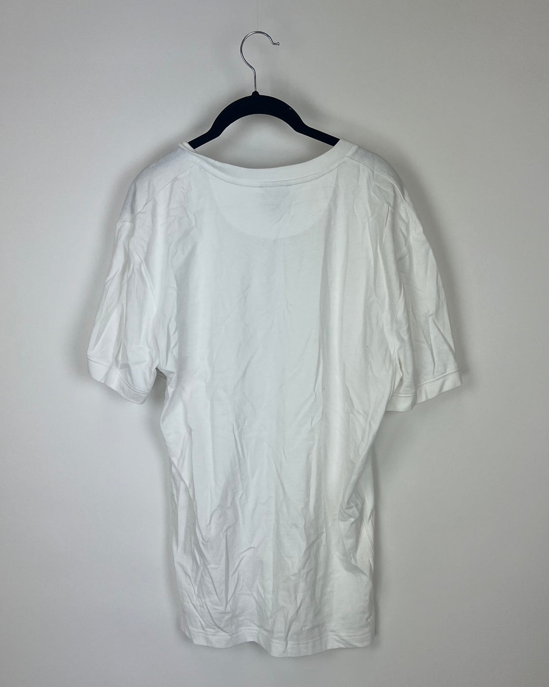 MENS White T-Shirt with Logo - Medium