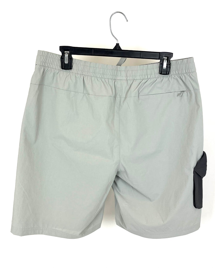 MENS Light Grey Drawstring Active Shorts - Small and Medium