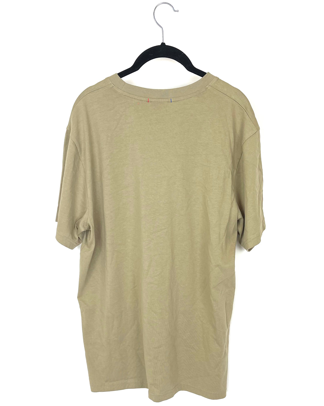 MENS Sand Brown Short Sleeve Shirt - Medium