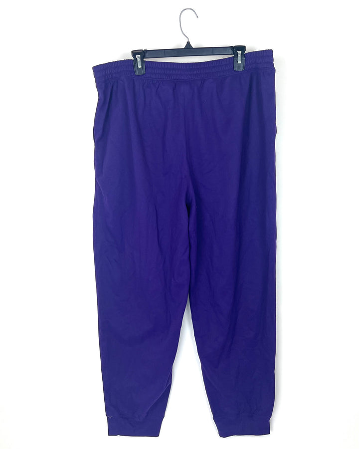 MENS Eggplant Purple Joggers with Black Drawstring -Extra Large