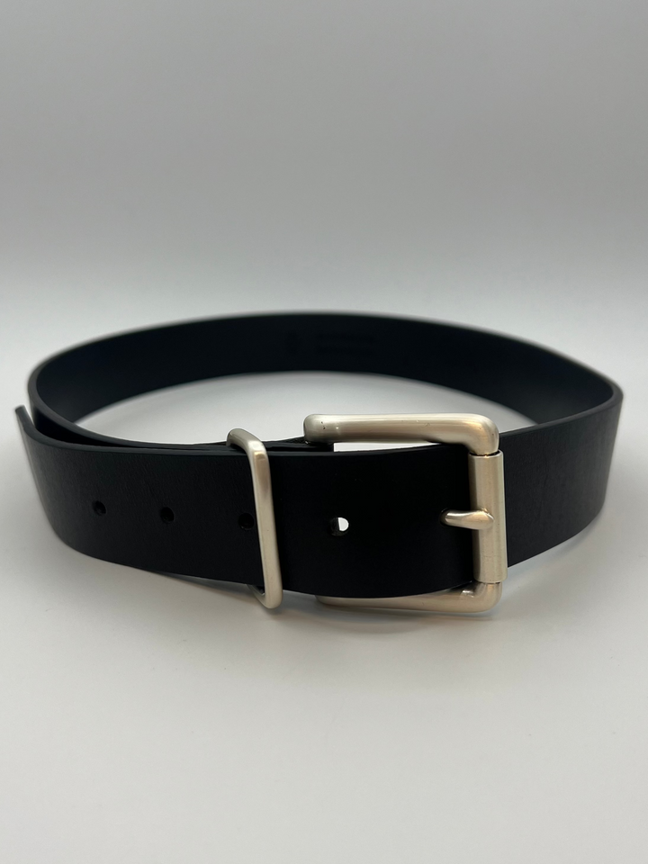 MENS Dark Brown with Silver Buckle Belt - Size 32