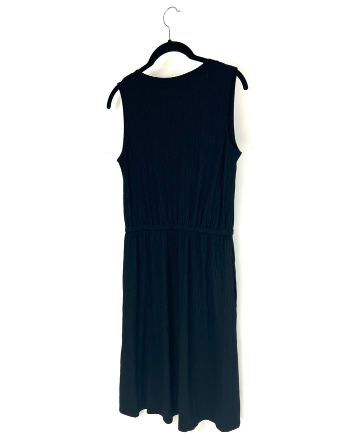 Black V-Neck Tie Dress - Size 6/8