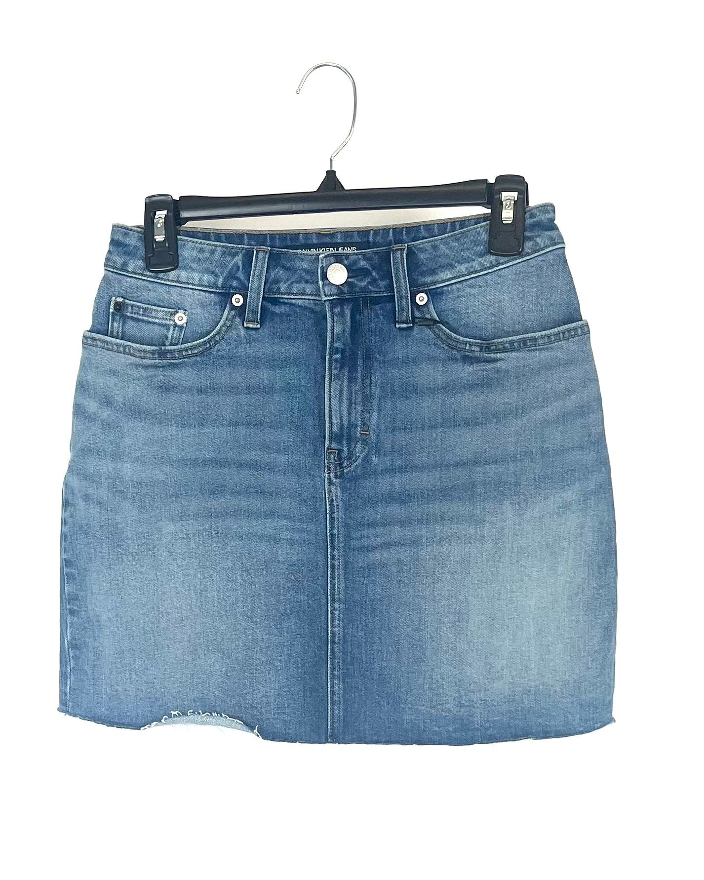 Classic High Rise Denim Skirt Size 28 The Fashion Foundation