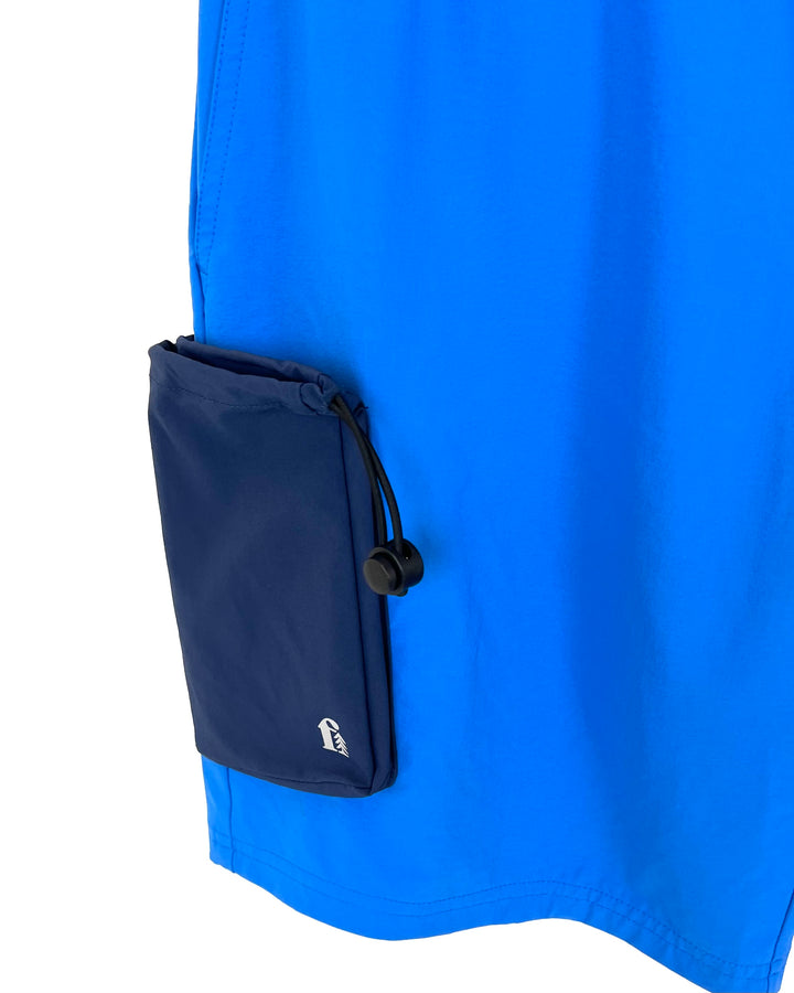 MENS Royal Blue Drawstring Active Shorts - Medium