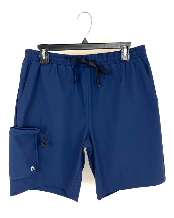 MENS Navy Blue With Pocket Active Short - Medium