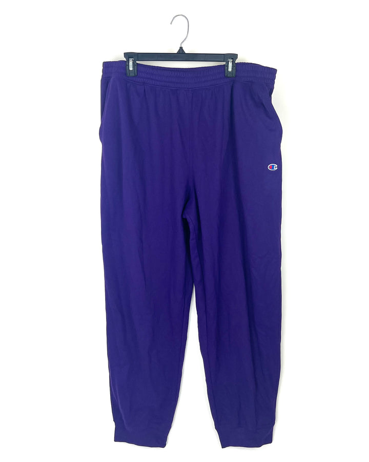 MENS Eggplant Purple Joggers with Black Drawstring -Extra Large