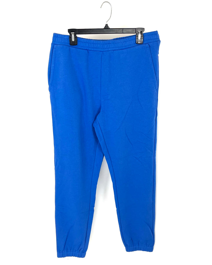 MENS Bright Blue Joggers with Back Pocket - Medium