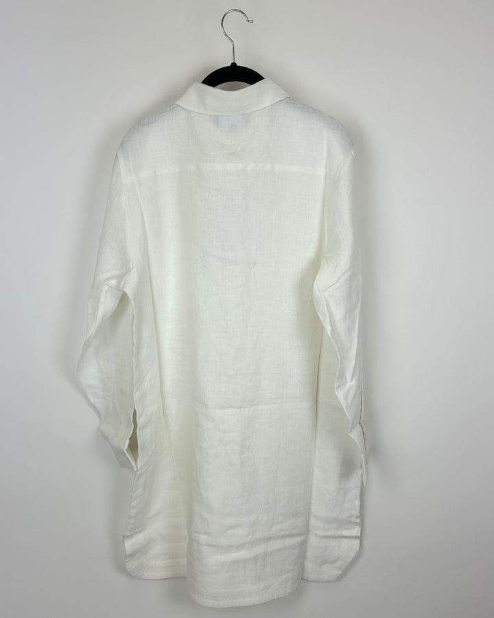 White Linen Dress - Size 0-16