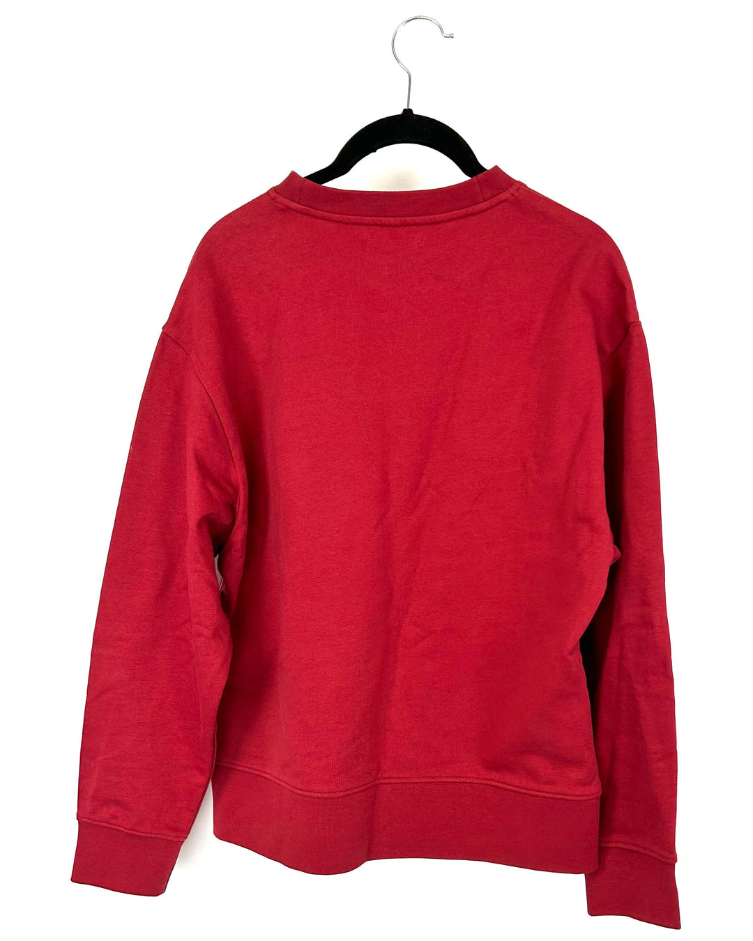 Maroon Red Logo Crew Neck - Small