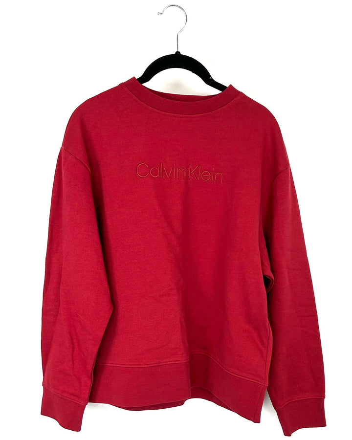 Maroon Red Logo Crew Neck - Small