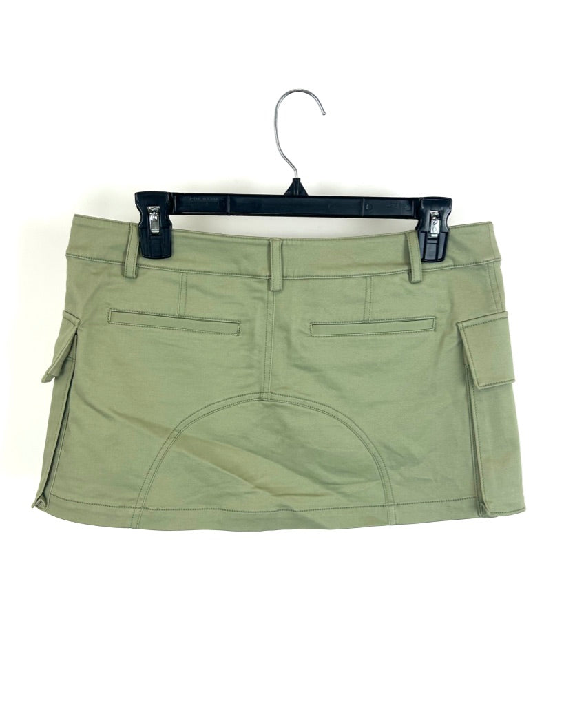 H:ours Green Ultra Mini Skirt - Small